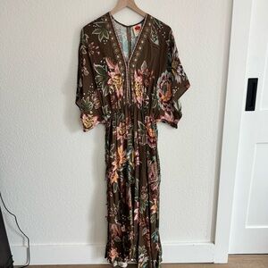 Farm Rio for Anthropologie Valentina Maxi Dress M